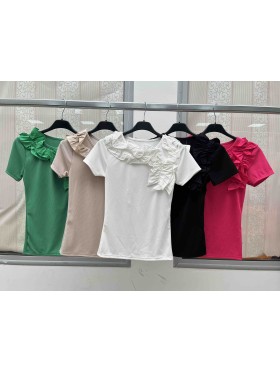 Bluzki damskie wloskie, size uni, paczka 6szt, mix kolor