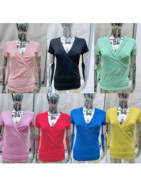 Bluzki damskie wloskie, size uni, paczka 6szt, mix kolor