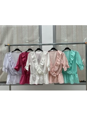 Bluzki damskie wloskie, size uni, paczka 6szt, mix kolor