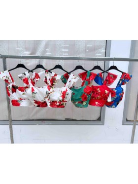 Bluzki damskie wloskie, size uni, paczka 6szt, mix kolor