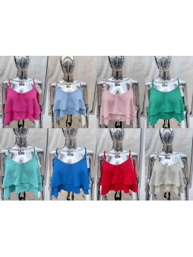 Bluzki damskie wloskie, size uni, paczka 6szt, mix kolor