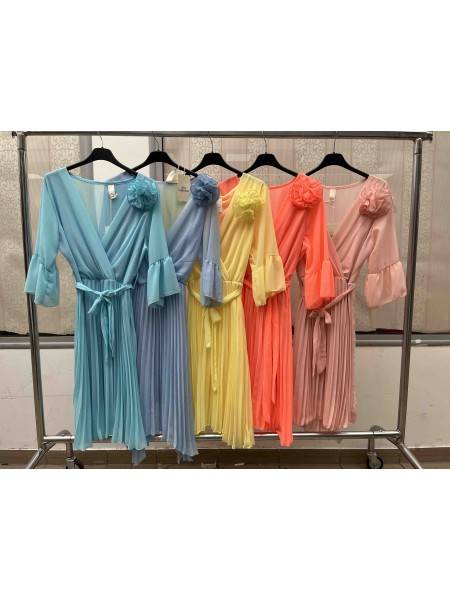 Sukienki damskie wloskie, size uni, paczka 6szt, mix kolor