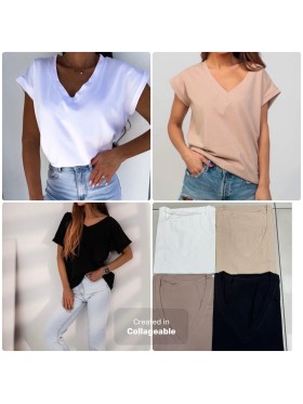 Bluzki damskie polskie , size uni, paczka 4szt, mix kolor