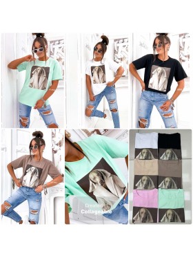 Bluzki damskie polskie , size uni, paczka 4szt, mix kolor