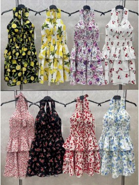 Sukienki  damskie wloskie, size uni, paczka 6szt, mix kolor