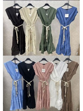Sukienki  damskie wloskie, size uni, paczka 6szt, mix kolor