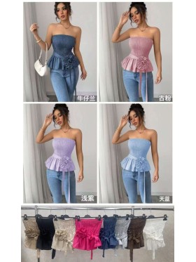 Bluzki  damskie wloskie, size uni, paczka 6szt, mix kolor