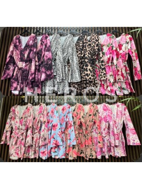 Sukienki damskie wloskie, size uni, paczka 6szt, mix kolor