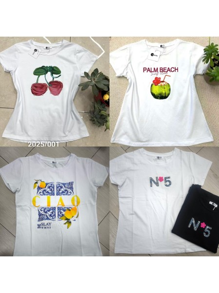 Bluzki  damskie wloskie, size uni, paczka 6szt, mix kolor