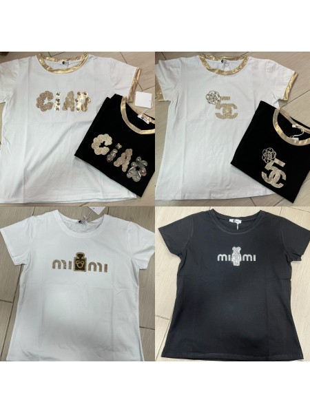 Bluzki  damskie wloskie, size uni, paczka 6szt, mix kolor