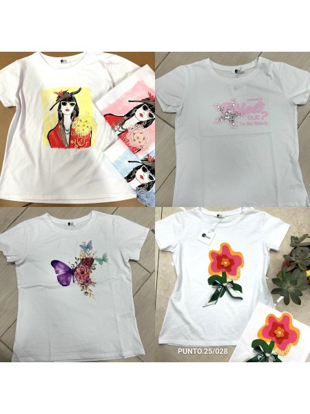 Bluzki  damskie wloskie, size uni, paczka 6szt, mix kolor