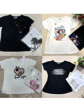Bluzki  damskie wloskie, size uni, paczka 6szt, mix kolor