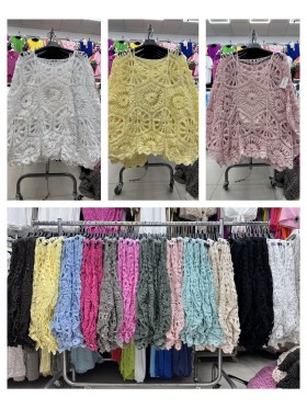 Bluzki  damskie wloskie, size uni, paczka 6szt, mix kolor