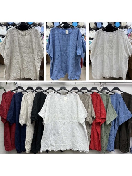 Bluzki  damskie wloskie, size uni, paczka 6szt, mix kolor