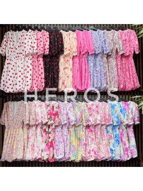 Sukienki damskie wloskie, size uni, paczka 6szt, mix kolor