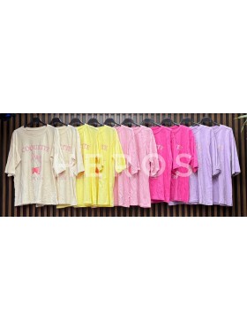 Bluzki damskie wloskie, size uni, paczka 6szt, mix kolor