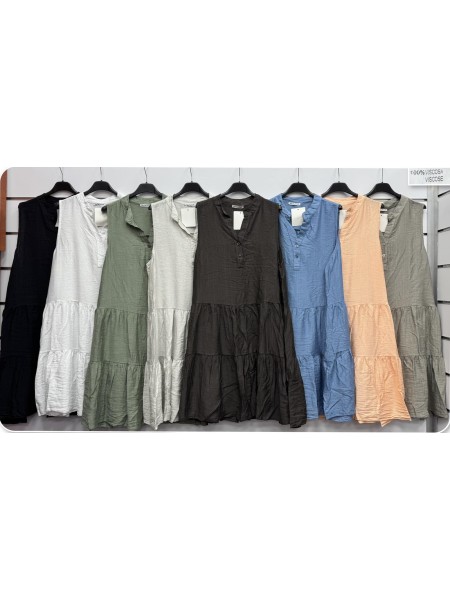 Sukienki damskie wloskie, size uni, paczka 6szt, mix kolor