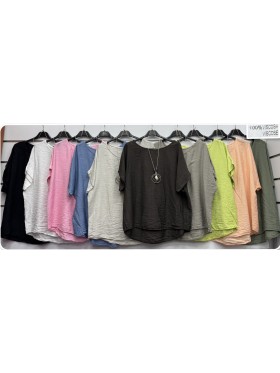 Bluzki damskie wloskie, size uni, paczka 6szt, mix kolor