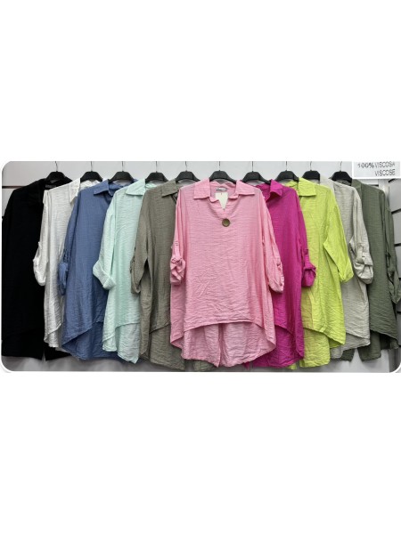 Bluzki damskie wloskie, size uni, paczka 6szt, mix kolor