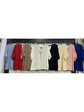 Bluzki damskie wloskie, size uni, paczka 6szt, mix kolor