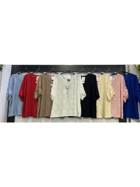Bluzki damskie wloskie, size uni, paczka 6szt, mix kolor