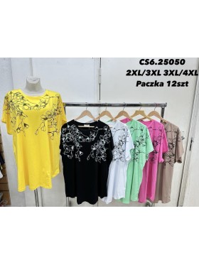 Bluzki damskie Polskie , size 2XL-4XL, paczka 12szt, mix kolor