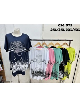 Bluzki damskie Polskie , size 2XL-4XL, paczka 12szt, mix kolor