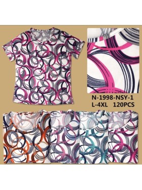 Bluzki damskie Polskie , size L-4XL, paczka 12szt, mix kolor