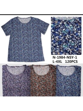 Bluzki damskie Polskie , size L-4XL, paczka 12szt, mix kolor