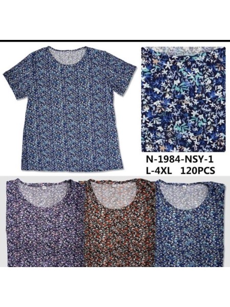 Bluzki damskie Polskie , size L-4XL, paczka 12szt, mix kolor