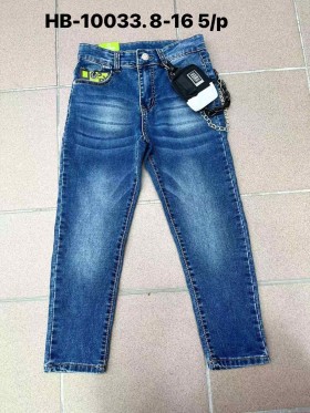 Spodnie jeans dzieciece rozm 8-16 lat, paczka 10szt, 1 kolor