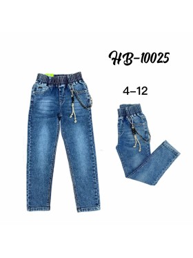 Spodnie jeans dzieciece rozm 4-12 lat, paczka 10szt, 1 kolor