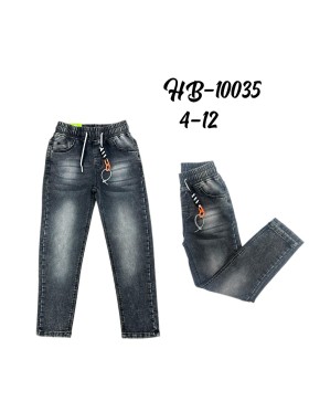 Spodnie jeans dzieciece rozm 4-12 lat, paczka 10szt, 1 kolor