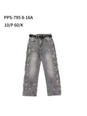 Spodnie jeans dzieciece rozm 8-16 lat, paczka 10szt, 1 kolor