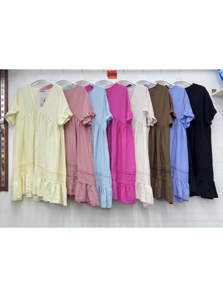 Sukienki damskie wloskie, size uni, paczka 6szt, mix kolor