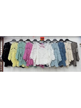Bluzki damskie wloskie, size uni, paczka 6szt, mix kolor