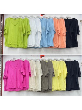 Bluzki damskie wloskie, size uni, paczka 6szt, mix kolor