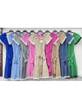 Sukienki damskie wloskie, size uni, paczka 6szt, mix kolor