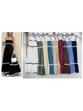 Sukienki damskie wloskie, size uni, paczka 6szt, mix kolor