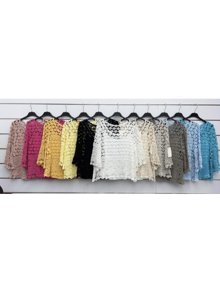 Bluzki damskie wloskie, size uni, paczka 6szt, mix kolor