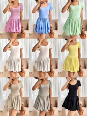 Sukienki damskie wloskie, size uni, paczka 6szt, mix kolor