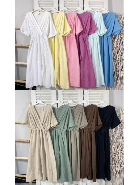 Sukienki damskie wloskie, size uni, paczka 6szt, mix kolor