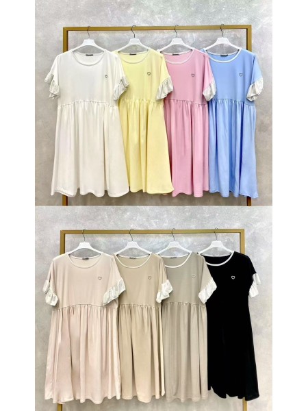 Sukienki damskie wloskie, size uni, paczka 6szt, mix kolor