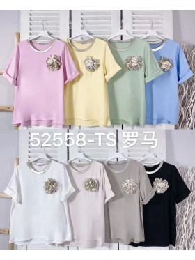 Bluzki damskie wloskie, size uni, paczka 6szt, mix kolor