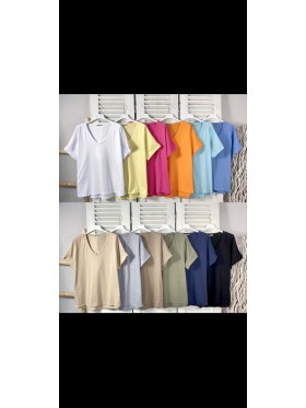 Bluzki damskie wloskie, size uni, paczka 6szt, mix kolor