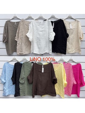 Bluzki damskie wloskie, size uni, paczka 6szt, mix kolor