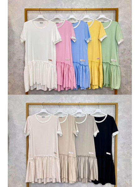 Sukienki damskie wloskie, size uni, paczka 6szt, mix kolor