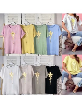 Bluzki damskie wloskie, size uni, paczka 6szt, mix kolor