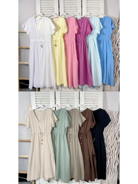 Sukienki damskie wloskie, size uni, paczka 6szt, mix kolor