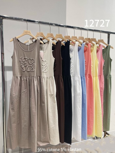 Sukienki damskie wloskie, size uni, paczka 6szt, mix kolor